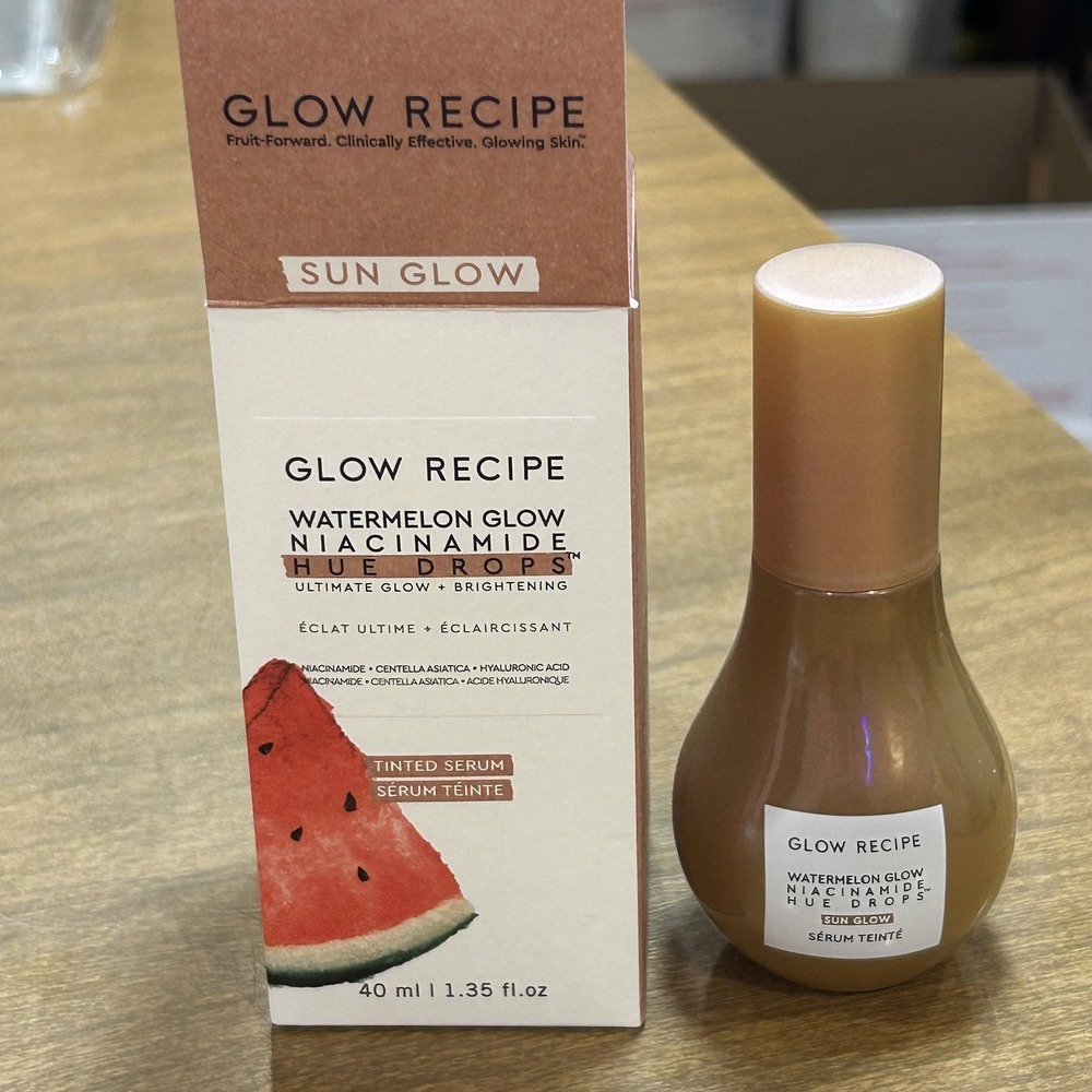 Glow Recipe Watermelon Glow Niacinamide Hue Drops Sun Glow 1.35oz 40ml Serum
